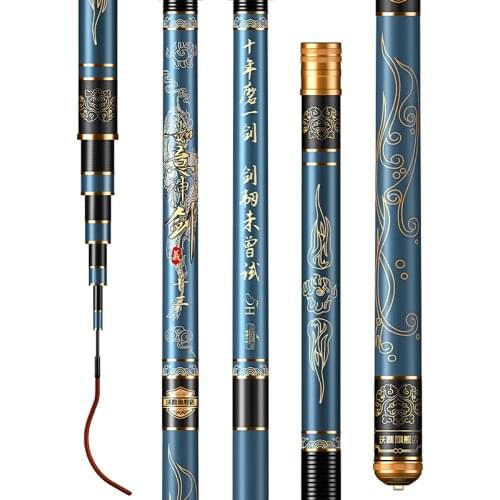 High Carbon 3.6M-7.2M Fishing Rod Hand Pole 4H 5H 6H Super Hard Carp Catfish Fishing Olta Vara De Pesca Spinning Canne