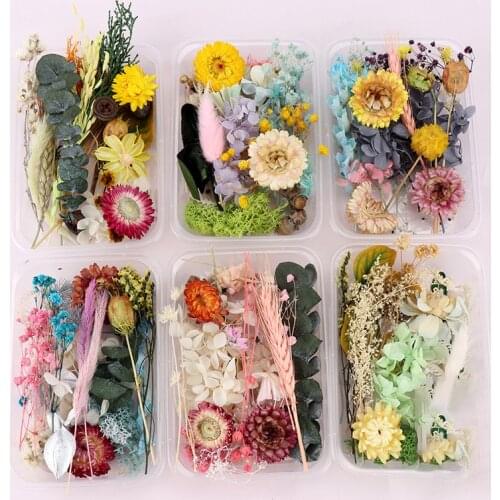 Eternal Flower Material Festival Handmade Floral Products DIY gifts box Dried Flower Mixed Wholesale Artificial plants cheap