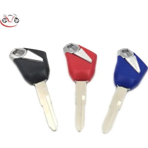 Motorcycle Blank Key Uncut Blade for Kawasaki 1400 ZX-10R ZX-6R ZZR1400 ZX-14R Ninja ZX-14 Replacement Keys Black /Red /Blue