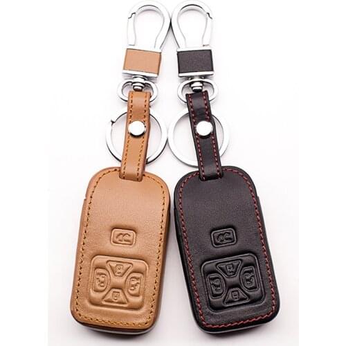 2016 Praise Car Genuine Leather Bag Remote Control Car Keychain Key Cover Case For Toyota 5 buttons protect shell starline a91