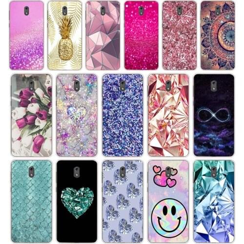 26 Crystal Diamond design Silicone TPU Protective Cover Phone Case On Case For Nokia 2 2.3 3 3.1 5 5.1 Case Soft