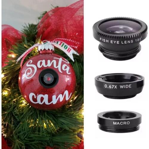 3Pcs/kit Santa Cam Lens for DIY Santa Cam Christmas Ornament,Lens for Santa Elf Angel Cam Making