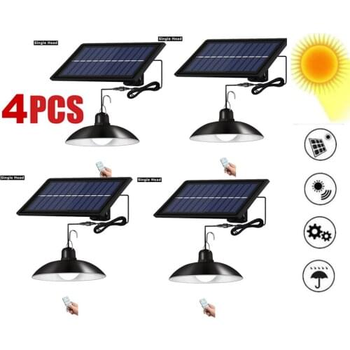 4pcs Retro Lampshade Solar Pendant Chandelier solar Light Wall Lamp For Outdoor Yard Garden Lamps Lights Waterproof Security Yar