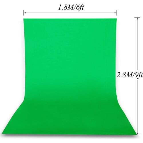 Andoer 1.8 *2.8m/ 6 * 9ft Green Photography Background Screen Portrait Photography Backdrops Photo Studio Props Durable Washable