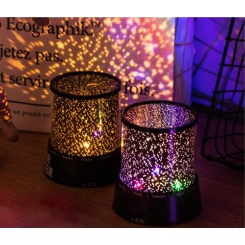 Battery Night Lights Star Light Bedroom Girls Romantic Creative Star Projection Decorative Lights Room Layout Warm Light Gift