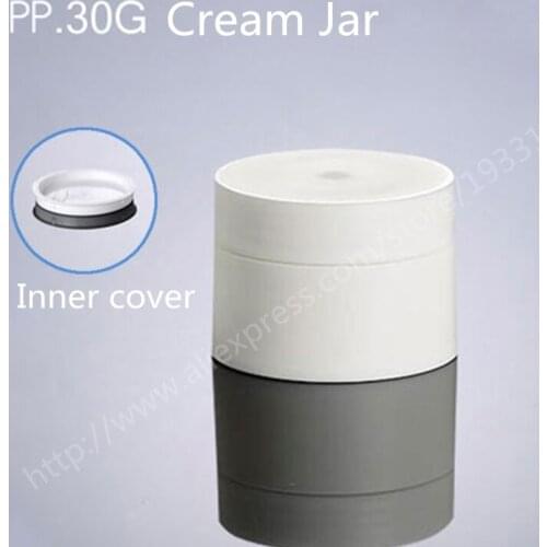 Free Shipping 500pcs/lot 30G Taiwan imported cream bottle white cream bottle packaging travel bottled cosmetics bottles