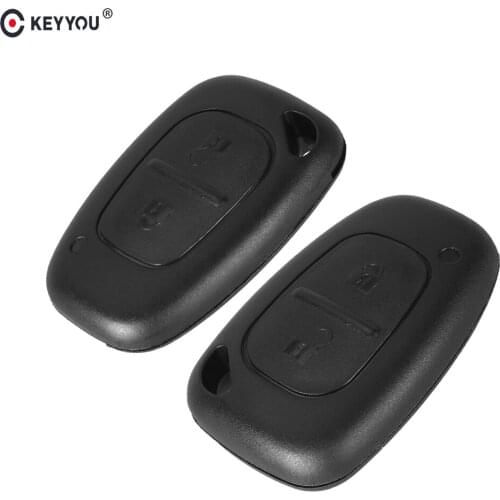 KEYYOU 10X Without Blade 2 Buttons Remote Fob Key Shell Car Key Case For Renault Trafic Vauxhall Opel Vivaro Nissan Primastar
