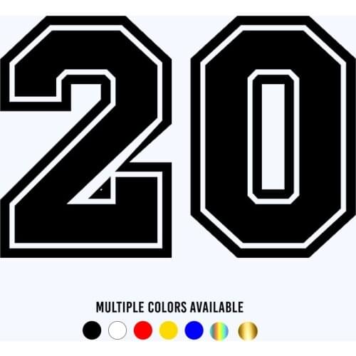 CK20054# racing number 20 funny vinyl car sticker reflective waterproof car decal stickers on car truck bumper rear window