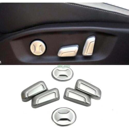 Decorative accessories Inner Car Seat Adjustment Button Cover Trim 6pcs For VW Tiguan 2nd Gen 2016 2017