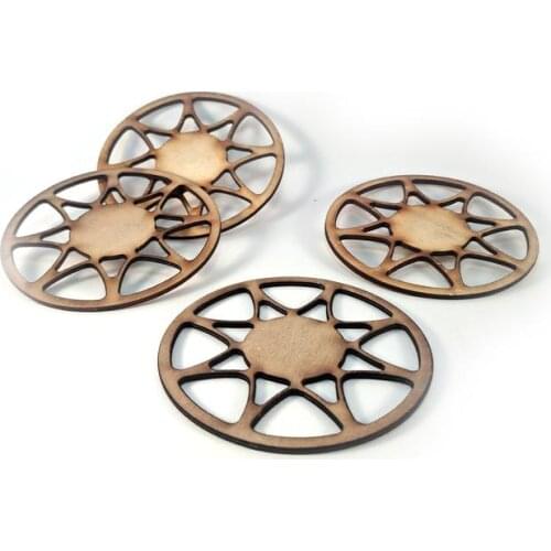 Solar laser cutting wooden coaster