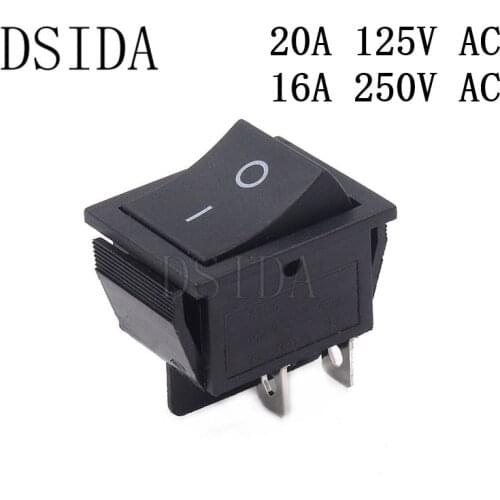 KCD4 25*31mm Rocker Switch ON-OFF 2 Position 4 Pins Power Switch 16A 250VAC/ 20A 125VAC Ship Type Switch
