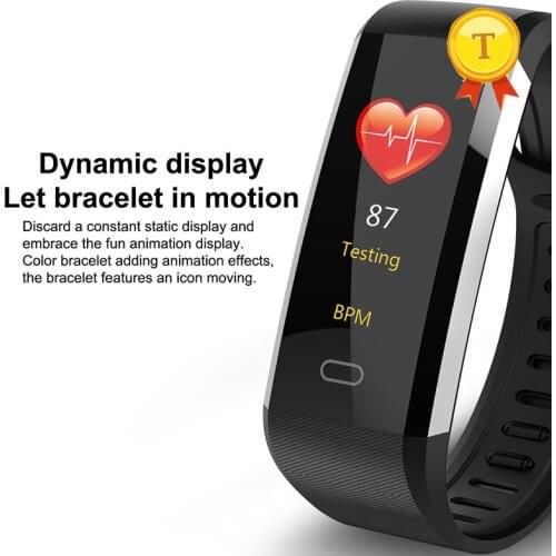 Fashion 3D color Dynamic display smart band bracelet Heart rate monitor blood pressure alarm clock wristwatch for iphone 8