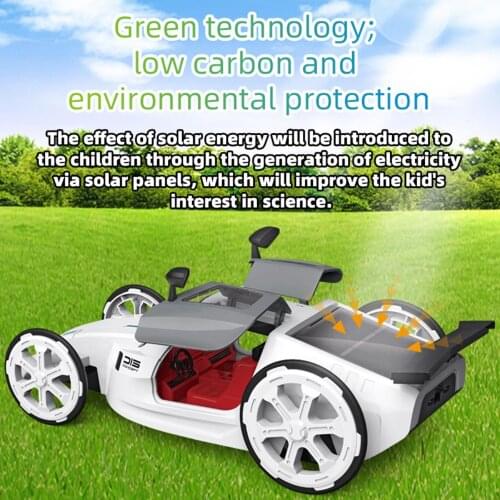 Assembled Educational Kids Vehicle Building Toys Solar Power Sports Car Parent-child Interactive Educational DIY Toys Set Gifts
