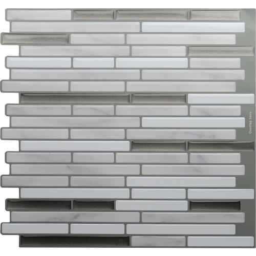 Peel and stick wall tile black and white mosaic for interior decor design- 1 Sheet