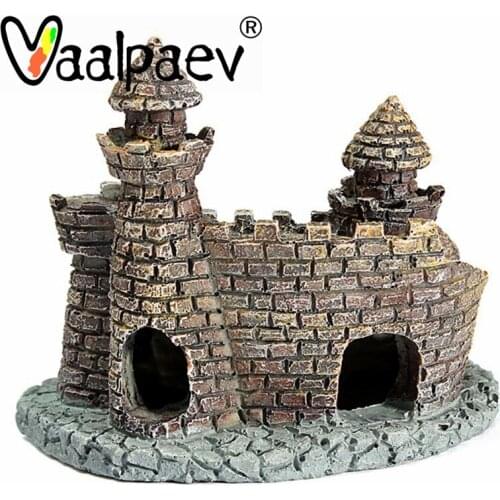 Sinking Castle Rock Action Figure for Aquarium Fish Tank Landscaping Home Desk Decoration Toys DIY Crafts Kids Adult Accessories