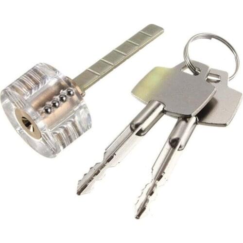 Transparent Cutaway Visable Padlock Locksmith Practice Lock Tool with 2 Keys for Locksmith Beginner