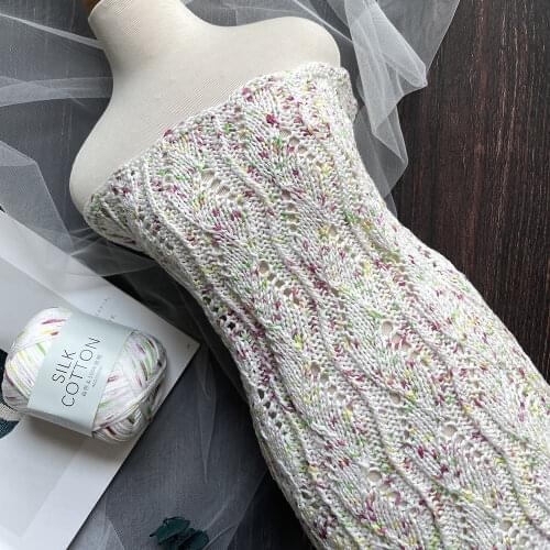 100% Cotton Section Dyed Flat Belt Yarn Hand Knitted Pure Cotton Belt Thread Crochet Sweater Shawl Scarf Hand DIY