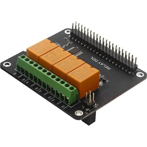 Raspberry Pi 4 B/3B+/3B 4 Channel Relay Hat Board 4 Way Expansion Board for Smart Home Project