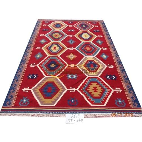 Handmade wool kilim rugs living room rug bedroon bedside blanket corridor Mediterranean style 2