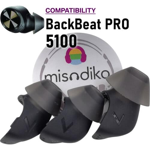 Misodiko Silicone Earphones Eargels Tips for BackBeat PRO 5100 True Wireless Earbuds- Replacement Headphones Ear Buds Gels Tips