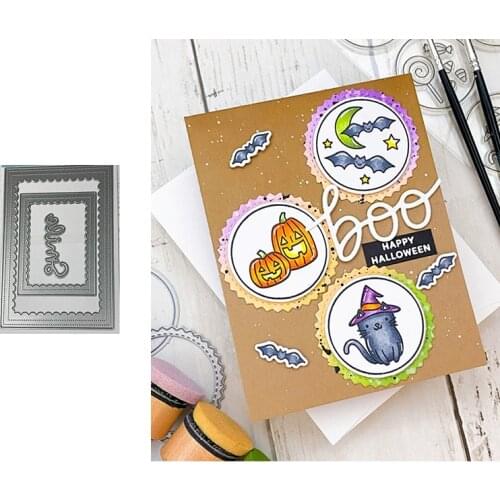 Smile Lnverted Scallop Frames Cutting Dies Scrapbook Diary Decoration Embossing Template DIY Greeting Card Handmade 2021 New