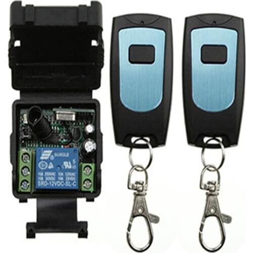 433MHz Universal Wireless Remote Control DC 12V 24V 1CH Relay Receiver Module RF Switch 1 Button Remote Control Gate Garage