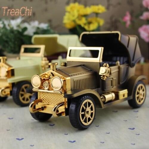 Vintage Car Models Music Box Decorative Goods Creative Small Ornaments Retro Decoration