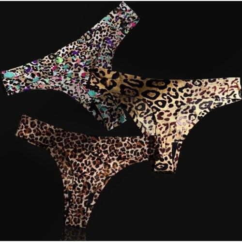 Women Seamless Ultra-thin Underwear G String Sexy Lace Leopard Lingerie Womens Panties Thongs T-back Ladies briefs Female Panty
