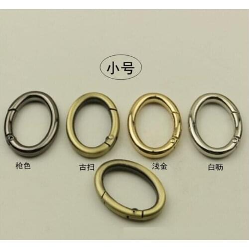 10 pieces/lot) DIY Handbags Shoulder Bags Link Oval Opening 28mm Spring Ring Bag Hook Hardware Accessories