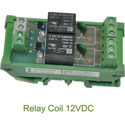 Custom-Made 2 channel T73 AC/DC 24V(50PCS)+12V(10PCS)+5V(10PCS) DIN Rail Mount Relay Module