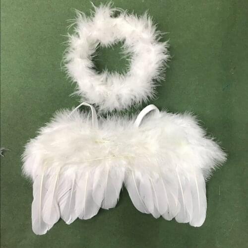 28X16cm Natural Feather Wings Dance Stage Wear Angel Wing Ball Dresses Baby Photography Props Costume Accessories Wholesale