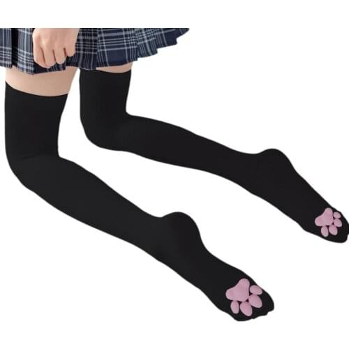 Cat Claw Stockings Breathable Comfortable Over The Knee Socks Sexy Fasion Cat Foot Pattern Breathable Thigh High Over Knee Stock