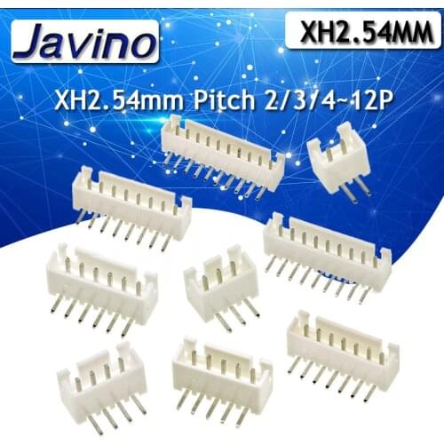 50pcs/LOT XH2.54 male right angle material Connector Leads pin Header 2.54mm XH-AW 2P 3P 4P 5P 6P 7P 8P 9P 10P 11P 12P 13P 14P