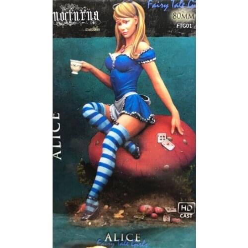 80mm scale ALICE including mushroom platform miniatures Resin Model Kit figure Free Shipping
