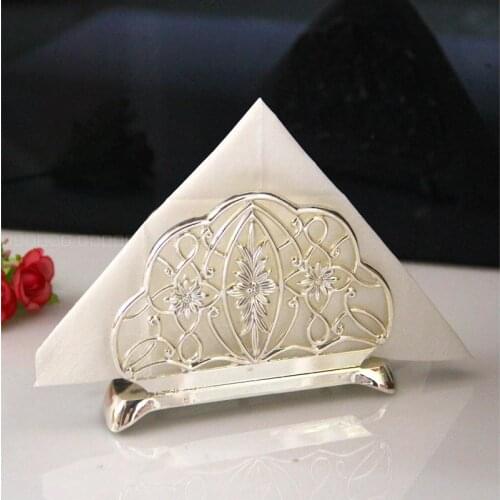 Home decoration accessories European Silver Napkin clip paper towel rack bar special TKV supplies napkin seat silver plated