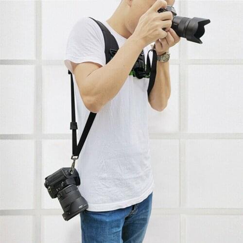 Quick Release Double Shoulder Sling Belt Strap for Two DSLR Digital Cameras