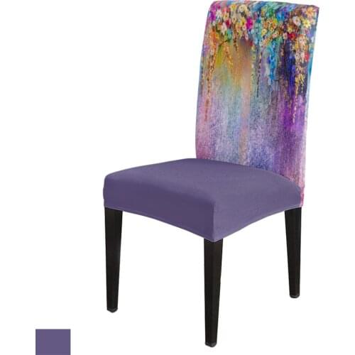 Spandex Chair Cover Colorful Flower Painting Watercolor Art Chair Cover Home Decor Wedding Supplies Dining Chair Cover Stretch