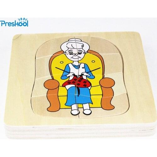 Montessori Kids Baby Toy Infant Toddler Life Cycle of Woman Puzzles Jingsaw Preschool Brinquedos Juguets