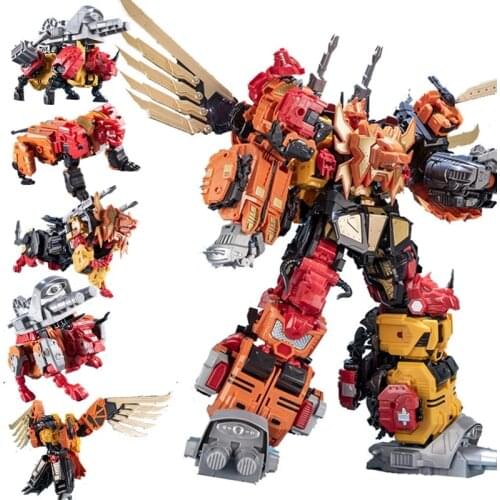 JinBao New 5 IN 1 BIG Predaking Transformation Toys Oversize Devastator G1 KO Anime Action Figure Cool Robot Car Model Kids Gift