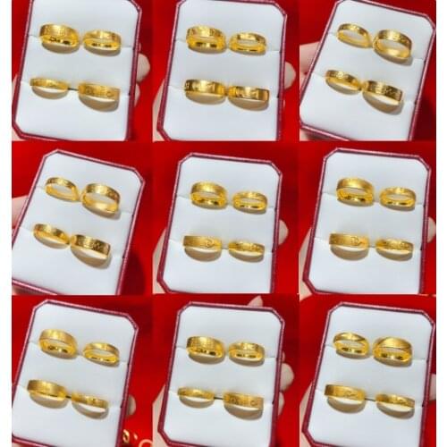 HX 24K Pure Gold Ring Real AU 999 Solid Gold Rings Elegant Shiny Heart Beautiful Upscale Trendy Jewelry Hot Sell New 2020