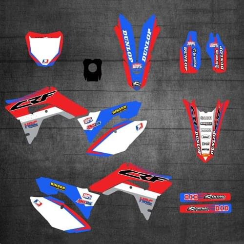 Customized Graphics Backgrounds Decals Stickers Kits For Honda CRF 450 CRF450R 2017 2018-2020 CRF250R 2018 2019 2020 2021 CRF250