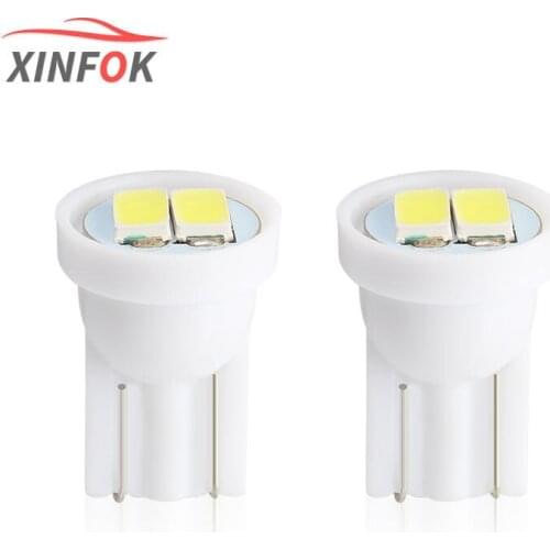 2 PCS Car Position Lamps T10 W5W Bulbs DC 12V White Clearance Side Marker Lights Signal Reverse Lamps 5630 Chips 2PCS SMD
