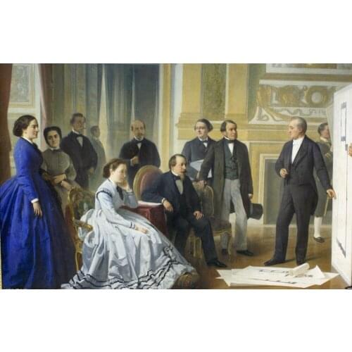 Wholesale 36 inches art oil painting -- good quality--france Emperor Napoleon III ART painting