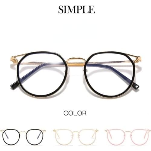 Round Myopia Glasses Women Men Vintage Metal Nearsighted Glasses Fashion Optical Prescription Diopter -1.0~-6.0