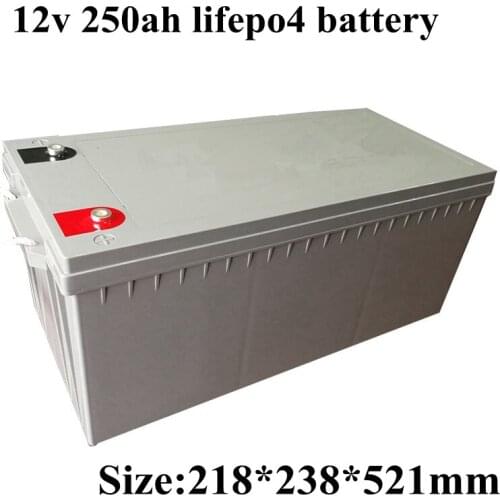 12V 250AH Battery Through Prismatic Cells Deep Cycles Lithium Iron Phosphate LiFePo4 Pack for Solar Telecom Base Party Energy