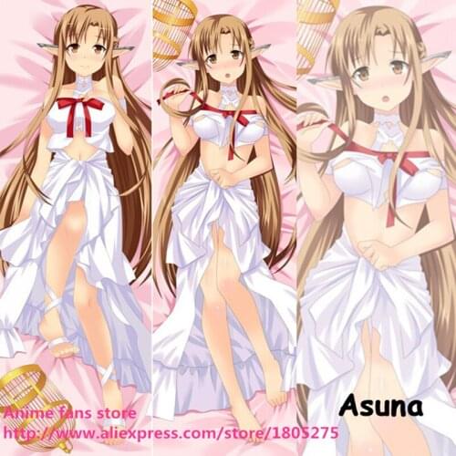 Lovely Japanese Anime Pillowcase Sword Art Online SAO Asuna Pillow Case Cover decorative Hugging Body Bedding