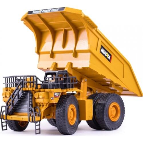 Huina 1:40 Scale Metal Alloy Car Model Dump Truck Caterpillar City Diecast Engineering Vehicle Car Toys Collection for Boys