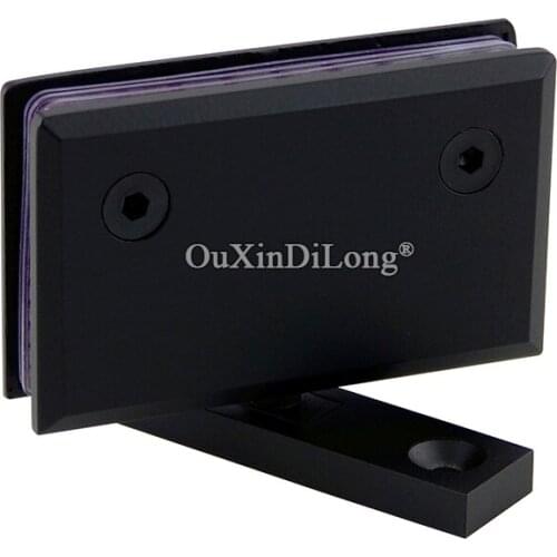 Brand New 2PCS Stainless Steel Frameless Shower Glass Door Hinges 360° Rotation Glass Fixed Holder Brackets Install Up and Down