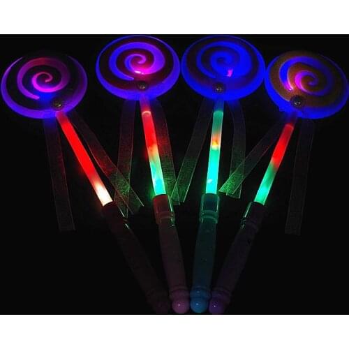 Lighting up flashing Lollipop magic wand LED glow stick Halloween Christmas Hen Club Party Favors kids girl fancy dress props