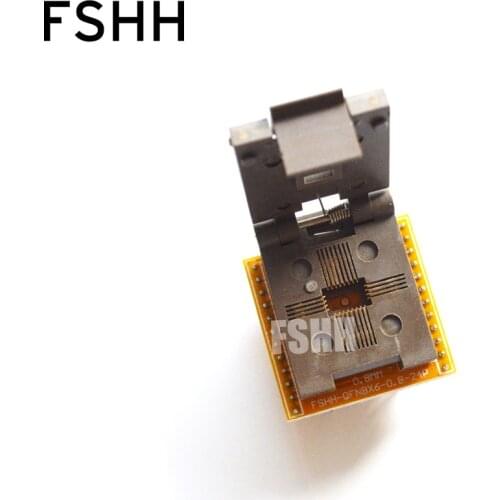 FSHH QFN24 to DIP24 Programmer adapter WSON24 UDFN24 MLF24 ic test socket Size=8mmx6mm Pin pitch=0.8mm